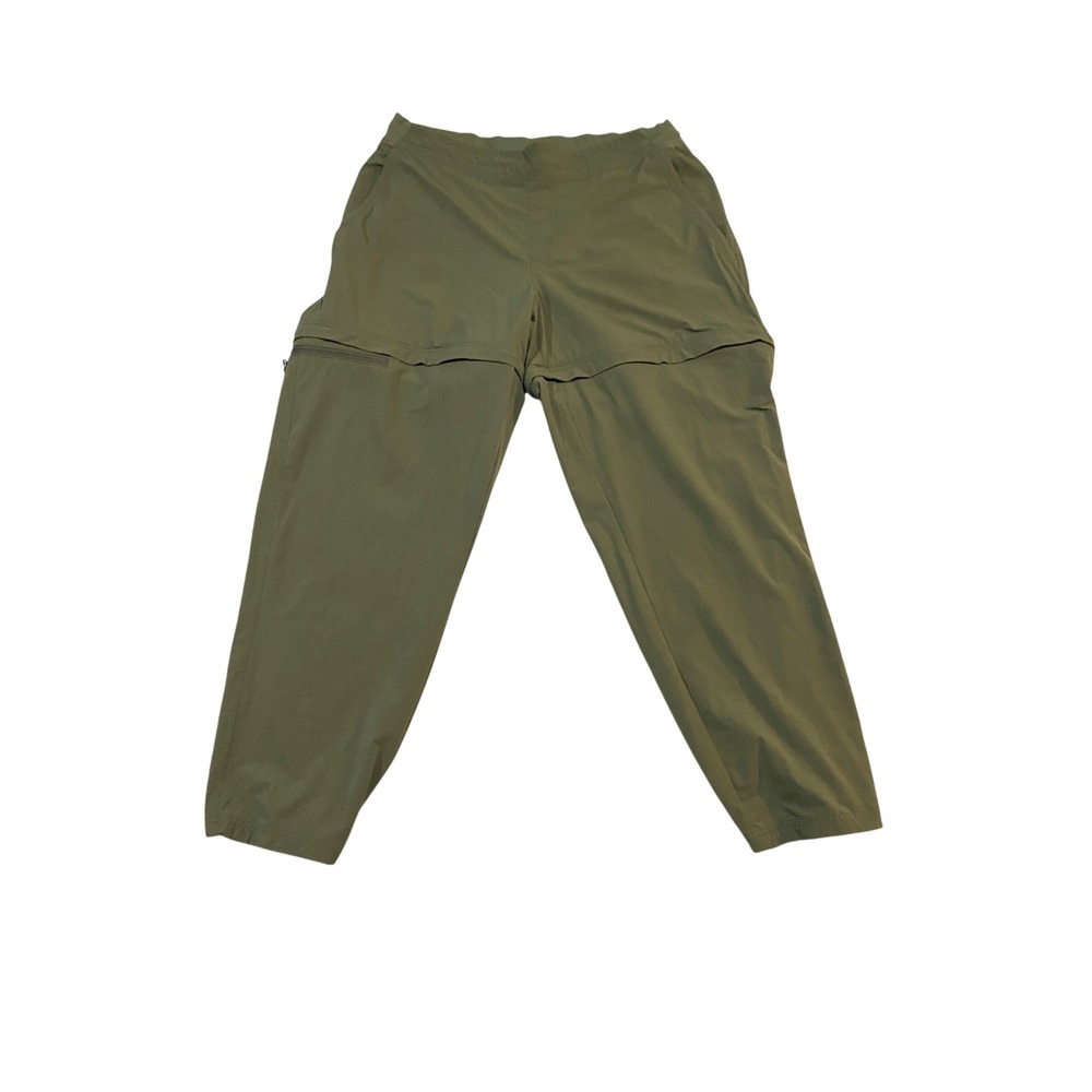 REI Co-op Savanna Trails Olive Green Convertible Zip Off Pants Womens XL 242644